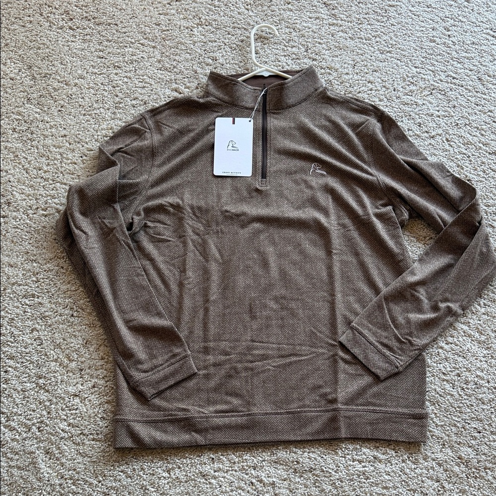 Rhoback Men's Brown Zip-Up Sweater